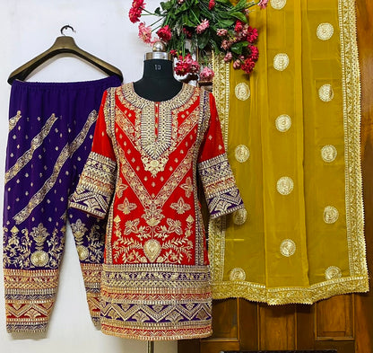 Stylish Heavy Look Bridal/Semi-Bridal Suit (Size 46)