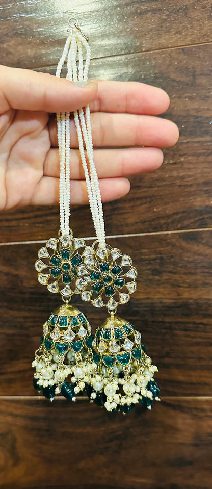 Stylish Kundan Sahara Jhumkis