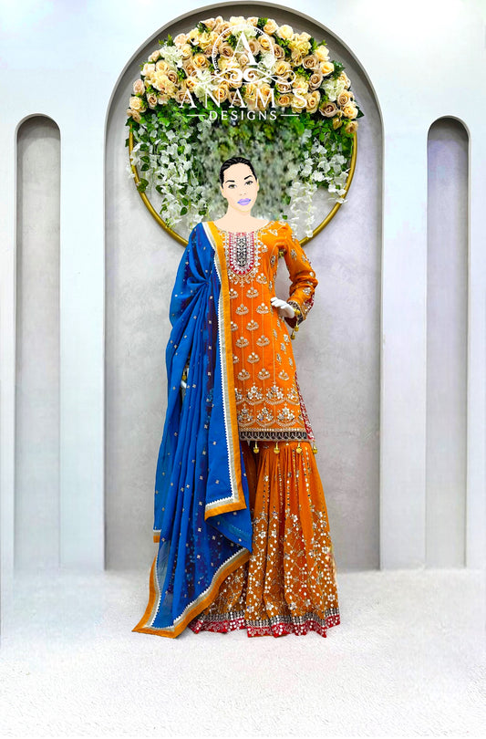 Designer Pakistani Sharara Suit (40/42)