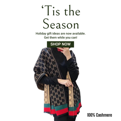 Designer Double Sided Cashmere Shawl (Unisex)