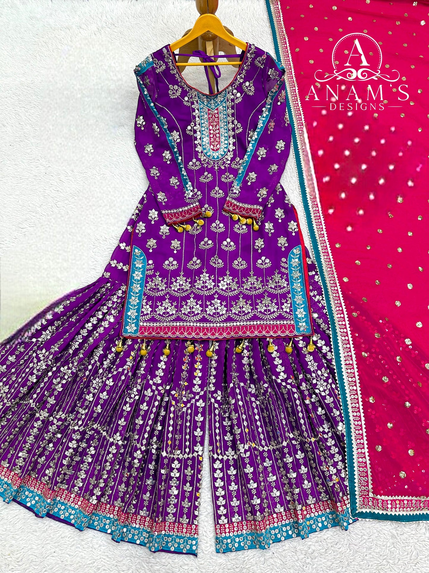 Designer Pakistani Sharara Suit (40/42)