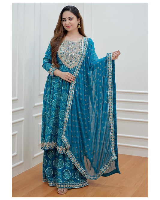 Stylish Print Sharara Suit