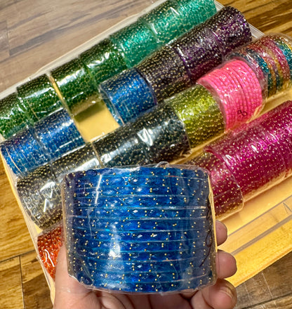 Trending Raindrop Glass Bangles(12 Bangles) 2.8