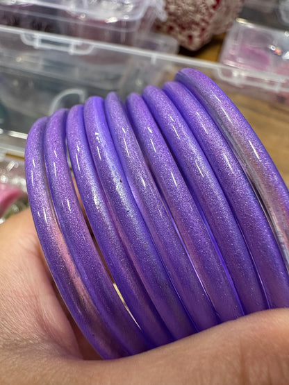 Luminous Fiber-Optic Jelly Glass Bangles
