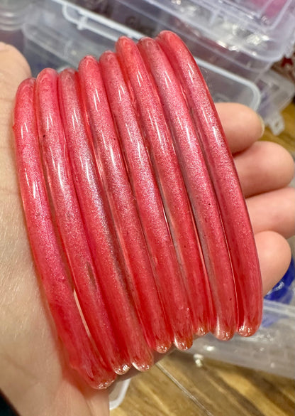 Luminous Fiber-Optic Jelly Glass Bangles
