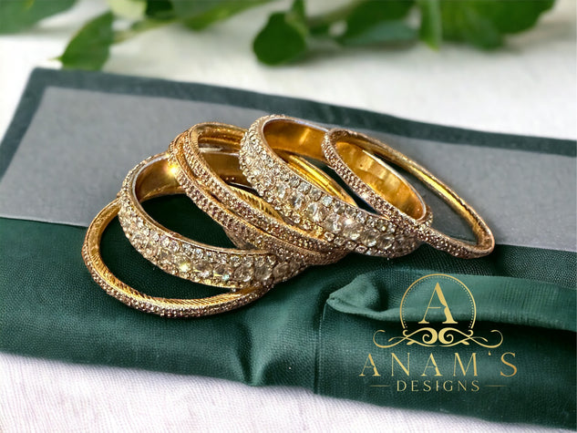 Beautiful Stoned Bangles Set 2.6