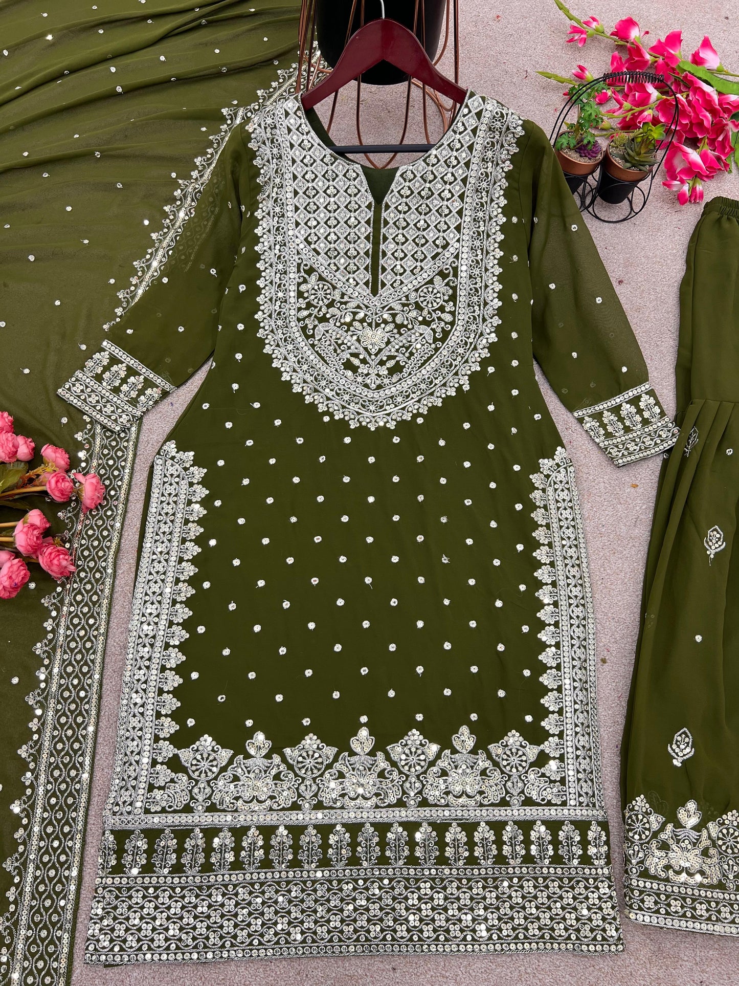 Heavy Embroidered Pakistani Suit