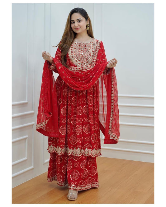 Stylish Print Sharara Suit