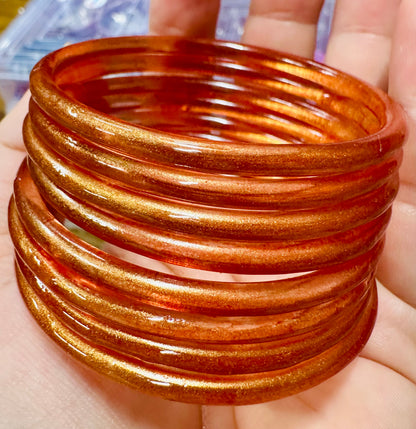 Luminous Fiber-Optic Jelly Glass Bangles