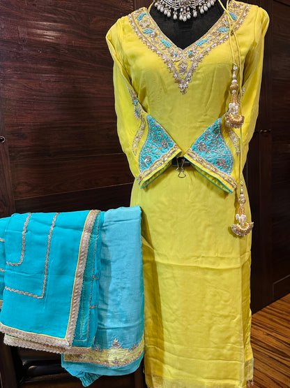 Sardari Hand Work Punjabi Suit 38/40 Ready (With Margin 44)