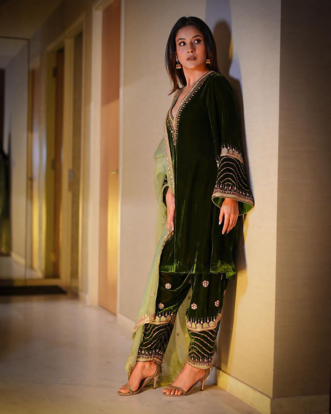 Shehnaz Gill’s Latest Launched Velvet Suit