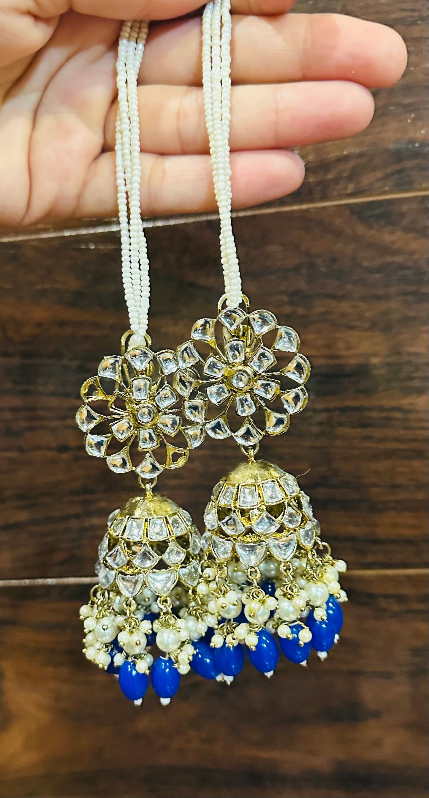 Stylish Kundan Sahara Jhumkis