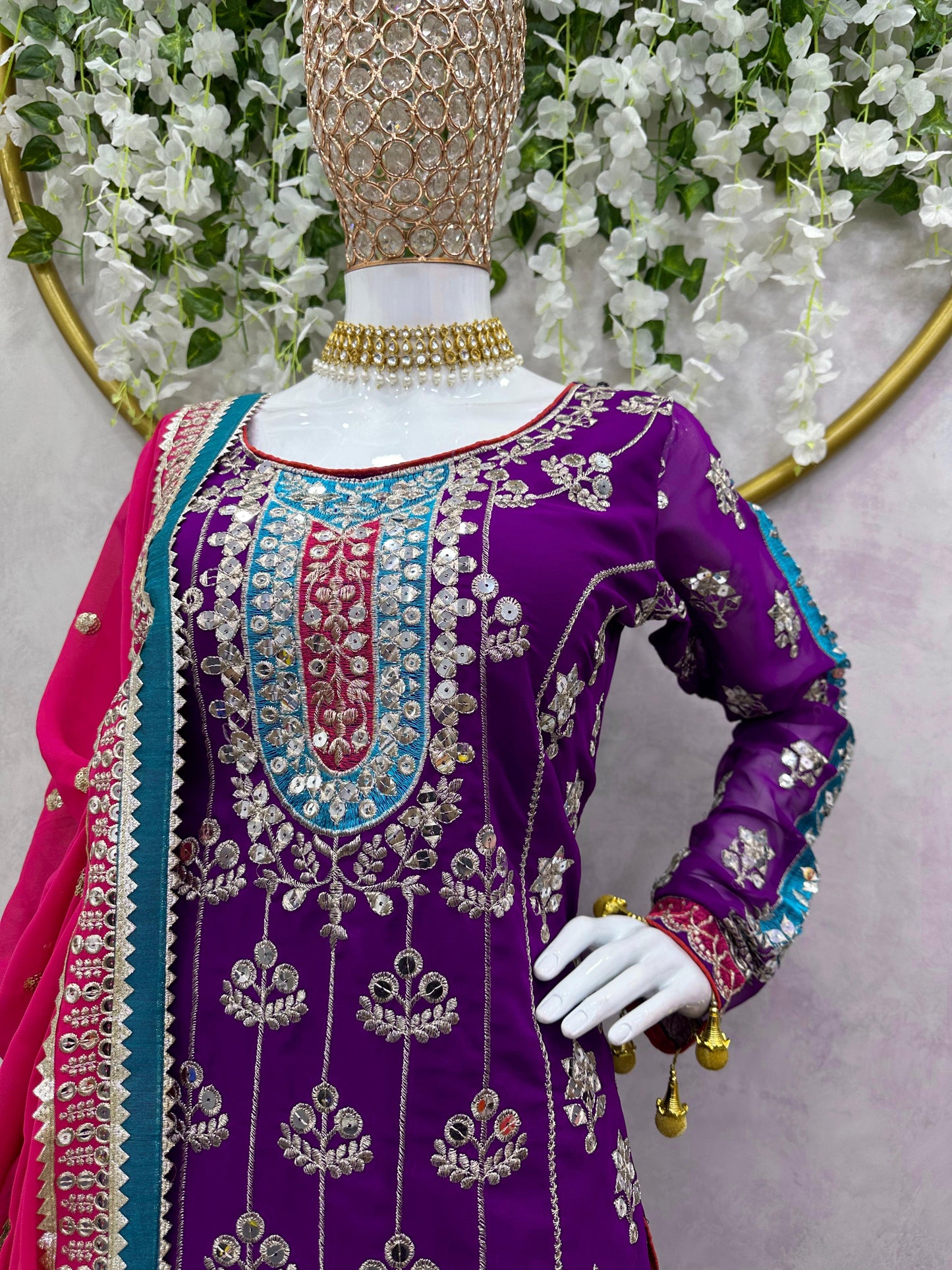 Designer Pakistani Sharara Suit (40/42)