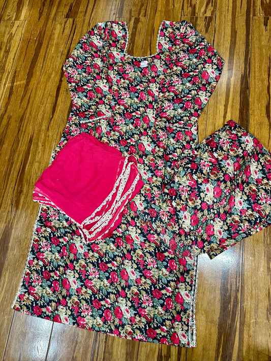 Very Beautiful Allover Printed Salwar Suit 40/42 D1 image 3