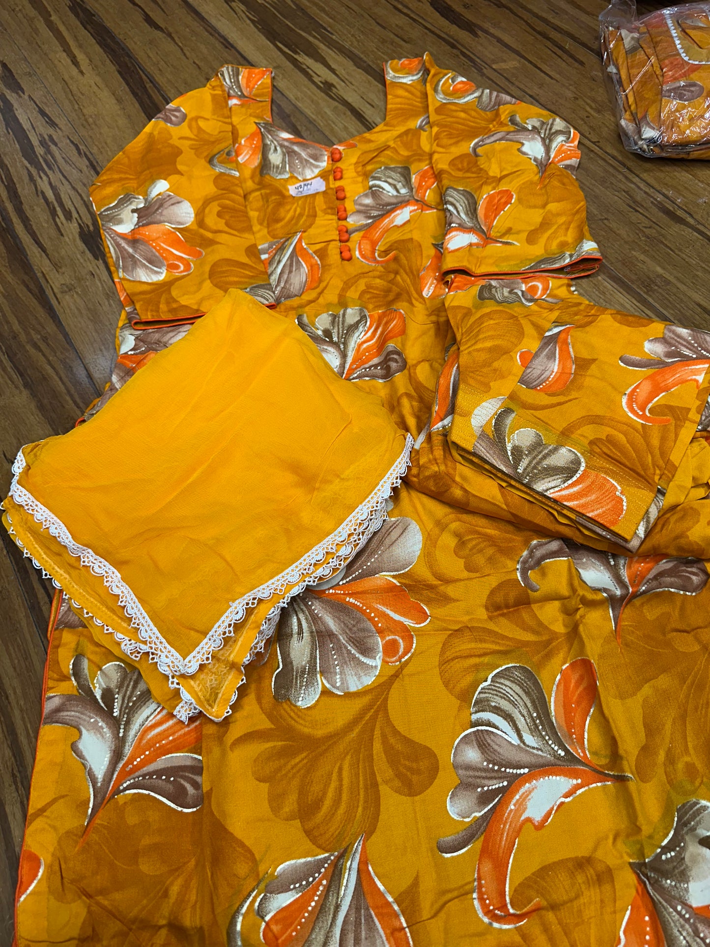Trending Printed Allover Suit With Pure Chiffon Dupatta (Designs 1-8)