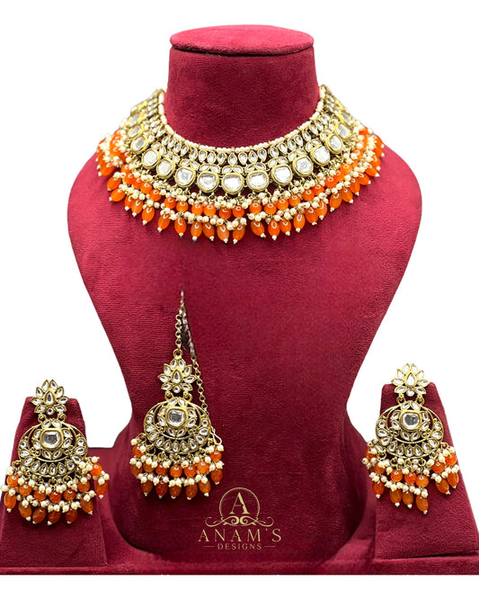 Kundan Stoned Necklace Set For Any Occasion