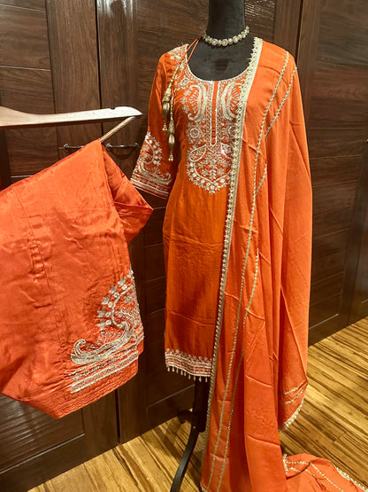 Boutique Style Salwar Suit With Hand Work. 42 Ready