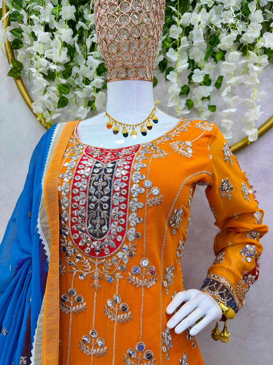 Designer Pakistani Sharara Suit (40/42) image 3