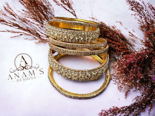 Beautiful Stoned Bangles Set 2.6