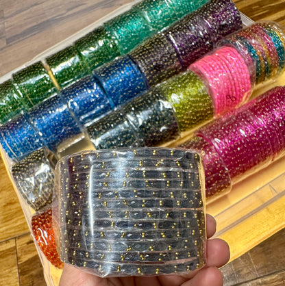 Trending Raindrop Glass Bangles(12 Bangles) 2.8