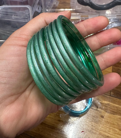 Luminous Fiber-Optic Jelly Glass Bangles