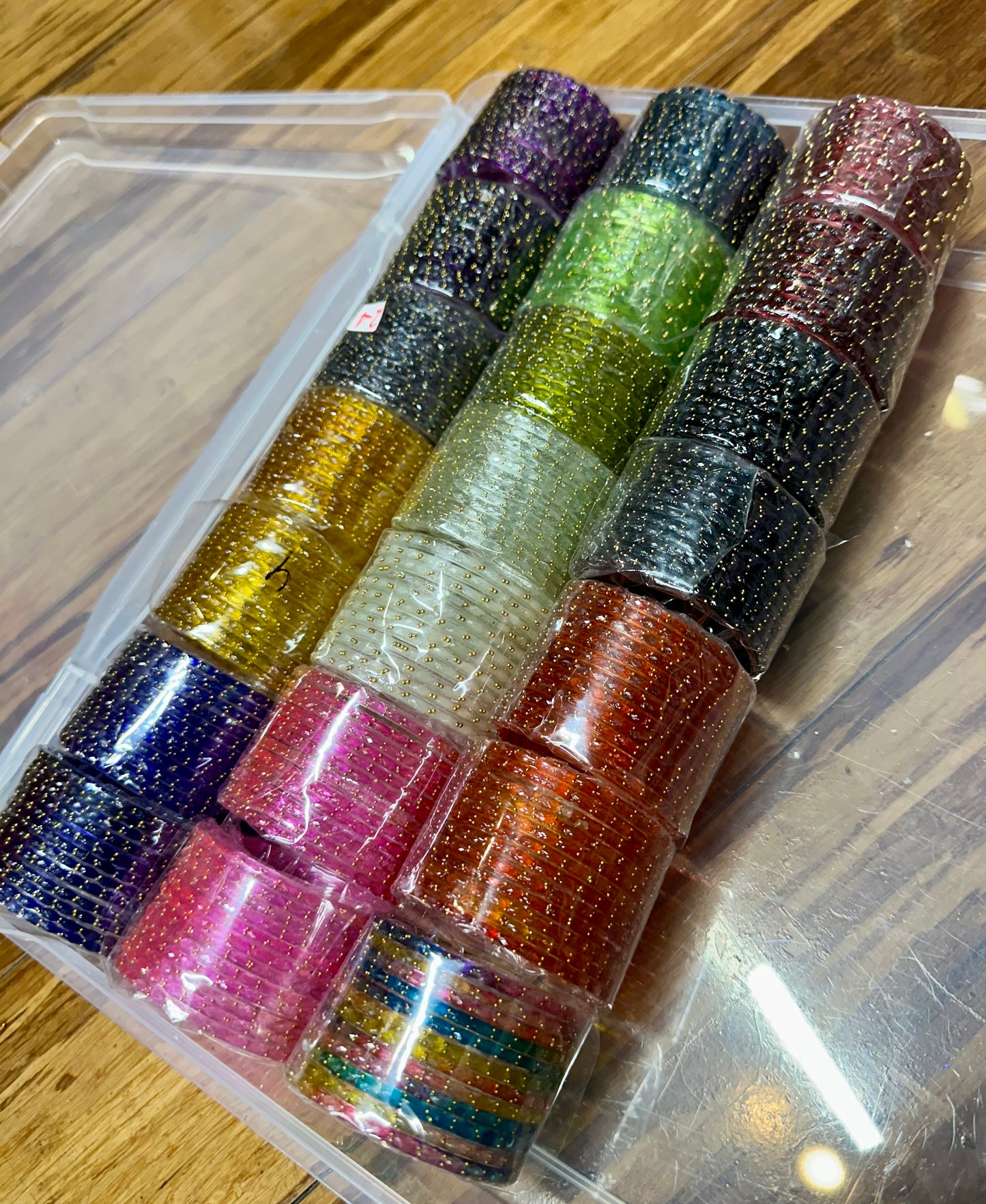 Original Kashmiri Raindrop Glass Bangles 1 Dozen (12 Bangles) 2.4