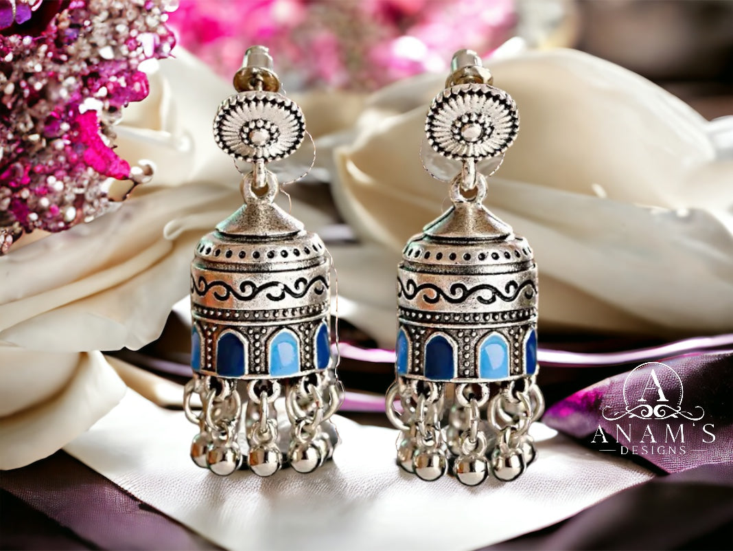 Stylish Small Meena Jhumkis