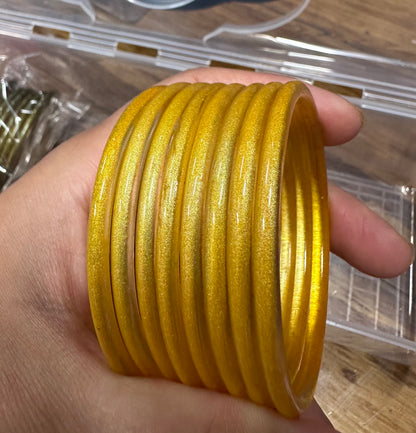 Luminous Fiber-Optic Jelly Glass Bangles
