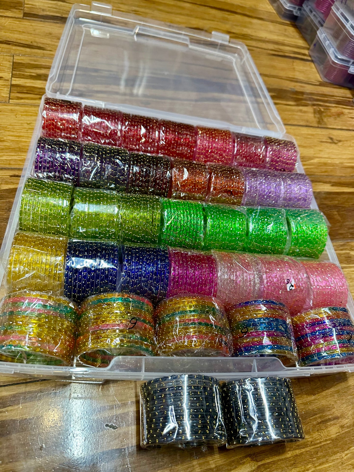 Trending Raindrop Glass Bangles 1 Dozen (12 Bangles)2.6