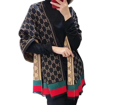 Designer Double Sided Cashmere Shawl (Unisex)