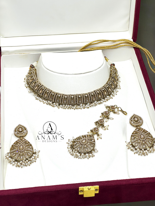 High Quality Polki Choker Set (Very Lightweight) image 2