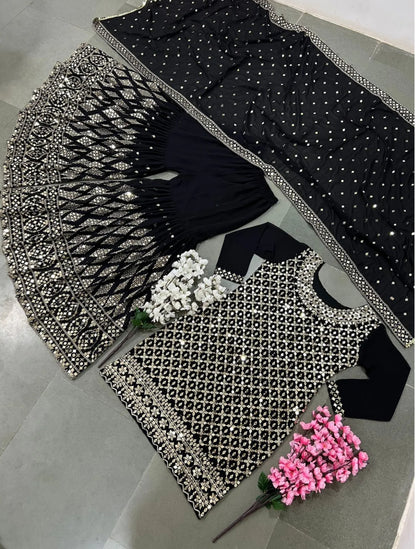 Designer Party Wear Sharara Suit
