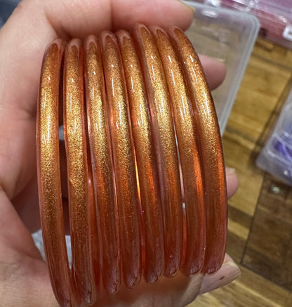 Luminous Fiber-Optic Jelly Glass Bangles