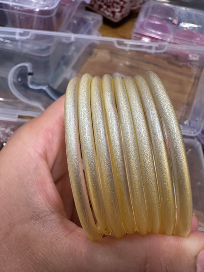 Luminous Fiber-Optic Jelly Glass Bangles