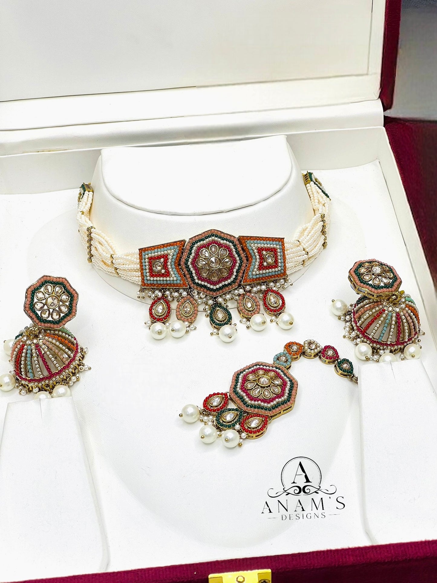 Superior Quality Pakistani Polki Choker Set