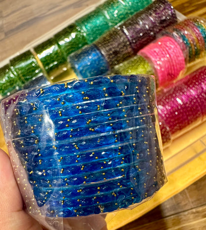 Trending Raindrop Glass Bangles(12 Bangles) 2.8