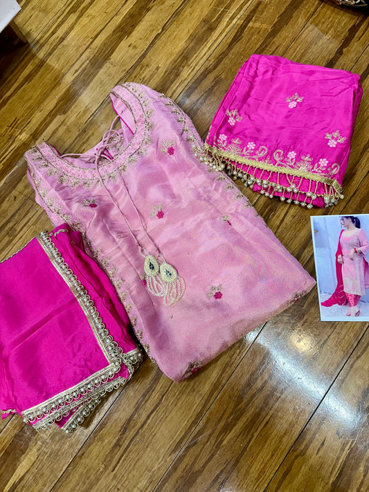 Beautiful Peacock Concept Hand Embroidered Suit 40 Ready (46 w/Margin)