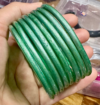 Luminous Fiber-Optic Jelly Glass Bangles