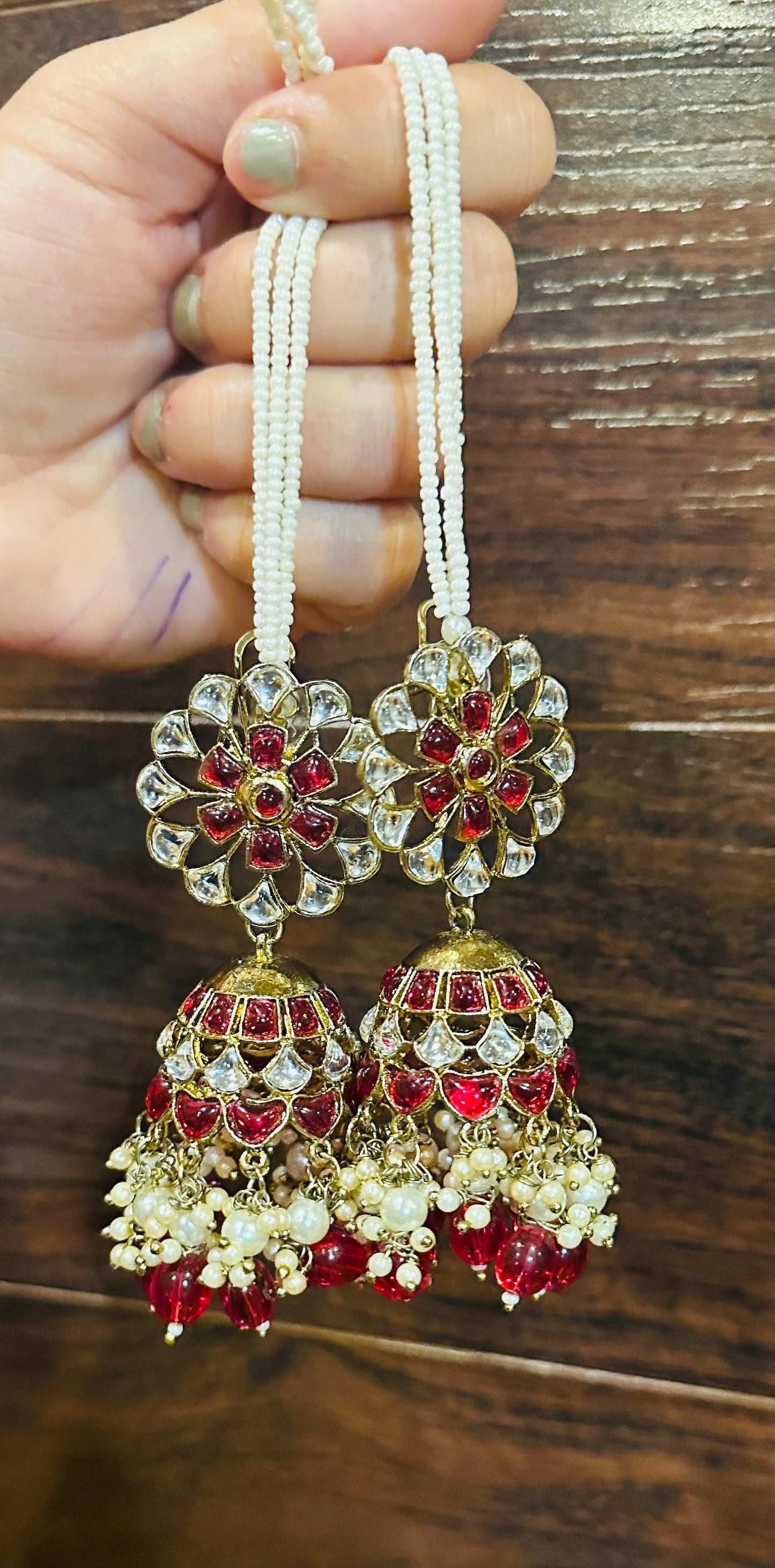 Stylish Kundan Sahara Jhumkis