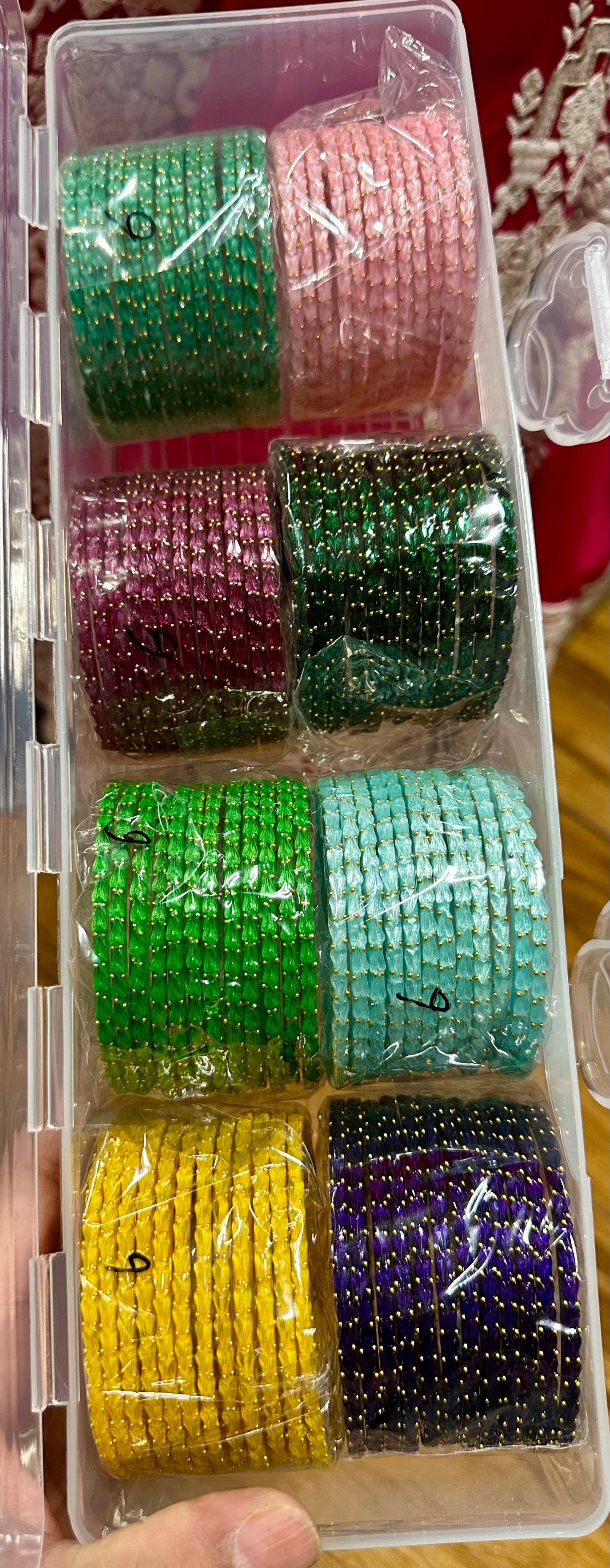 Extreme Quality Handcrafted Heart Shaped Glass Bangles (96 Bangles)