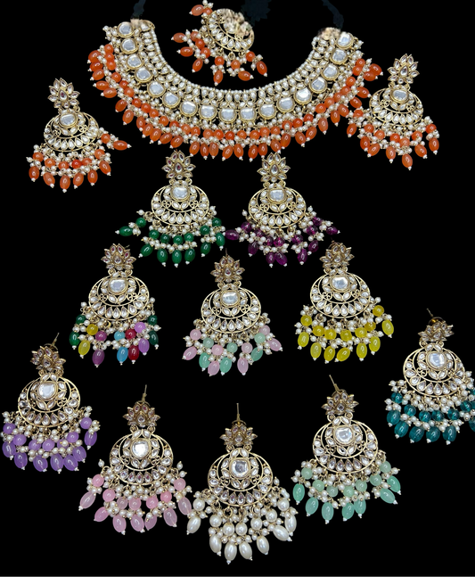 Kundan Stoned Necklace Set For Any Occasion image 3