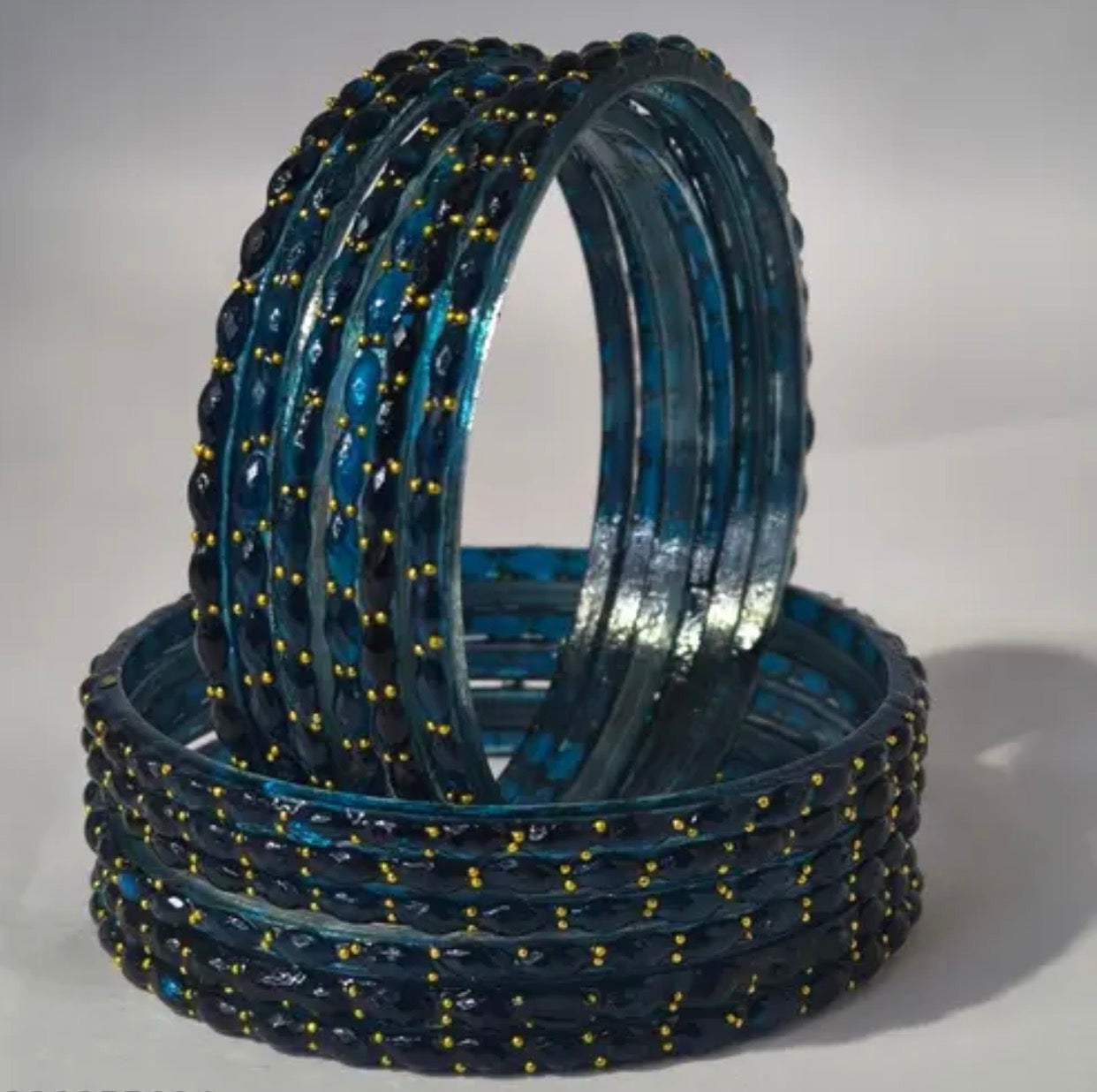 Trending Raindrop Glass Bangles 1 Dozen (12 Bangles)2.6