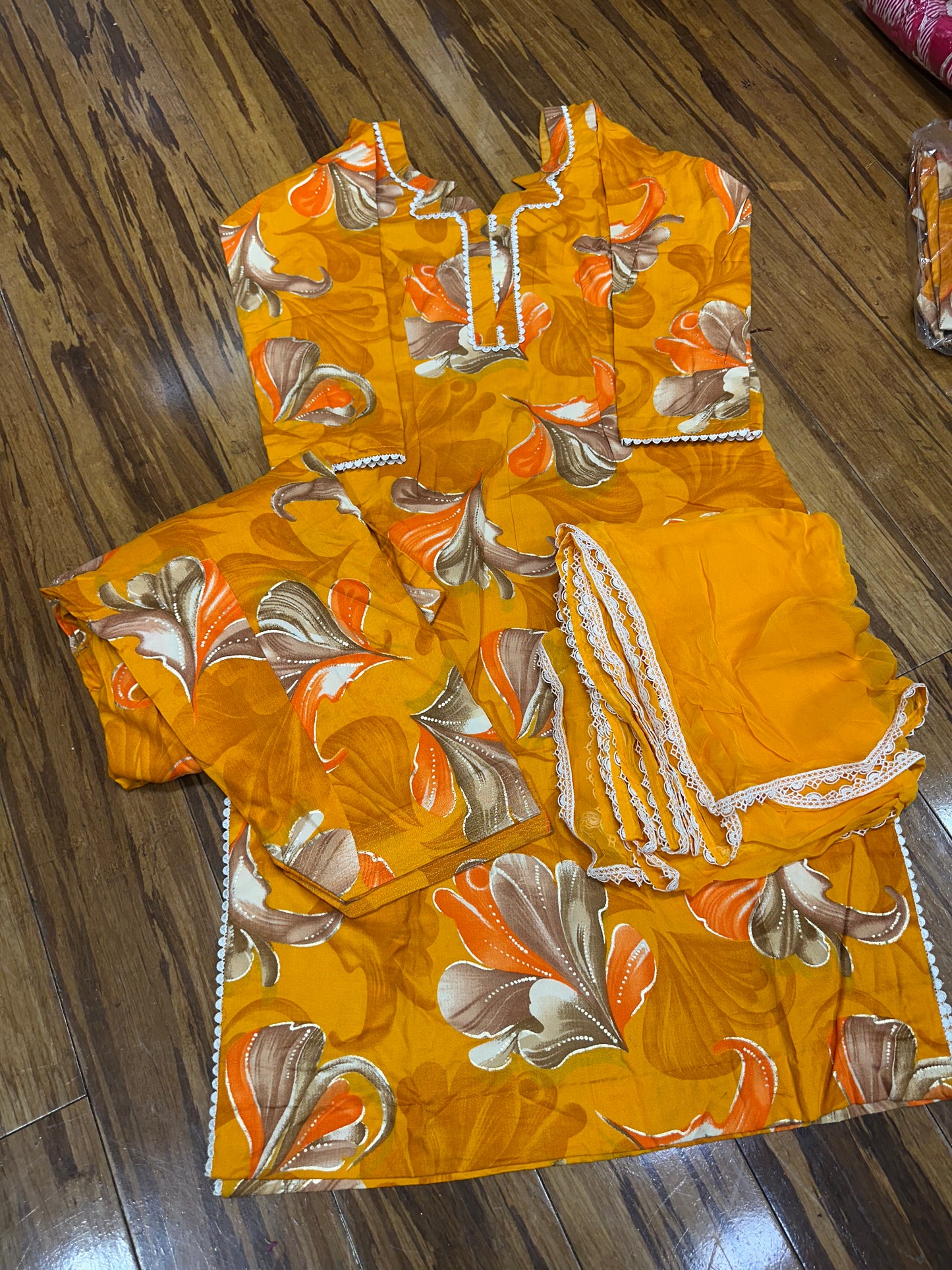 Trending Printed Allover Suit With Pure Chiffon Dupatta (Designs 1-8)