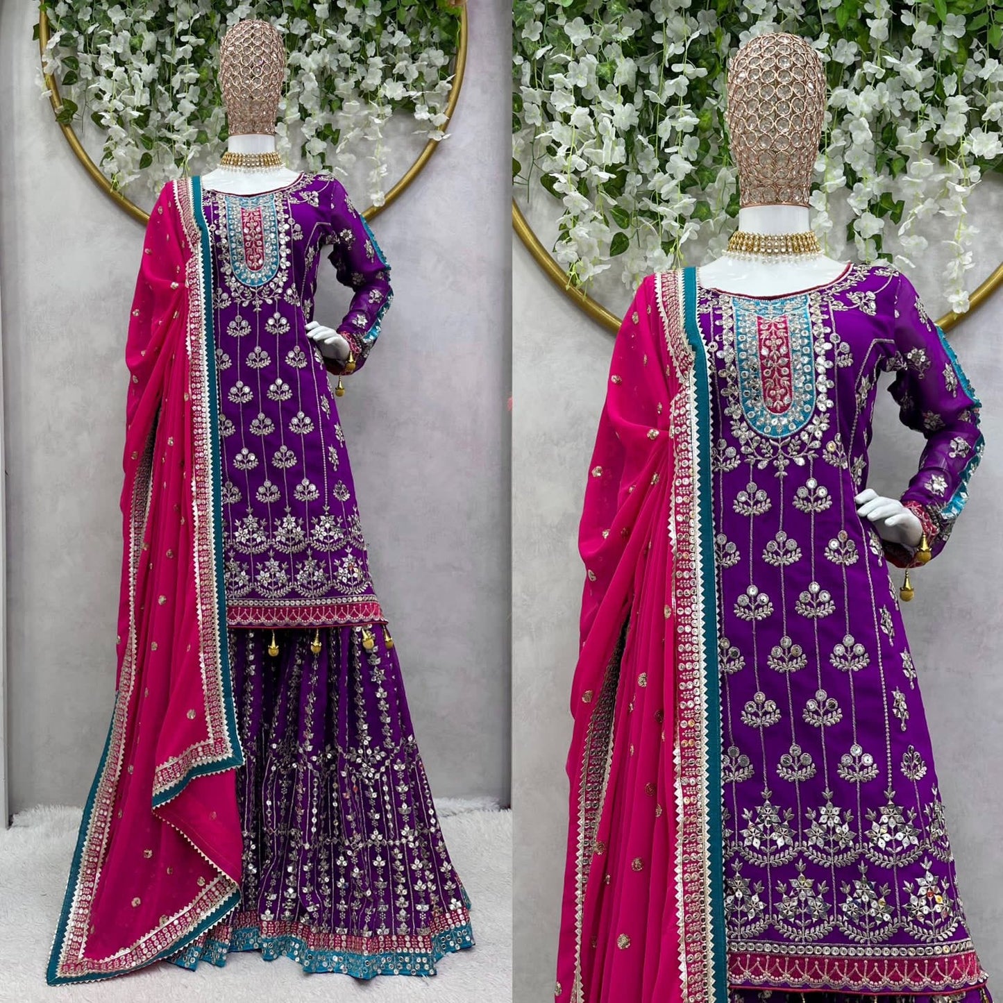 Designer Pakistani Sharara Suit (40/42)