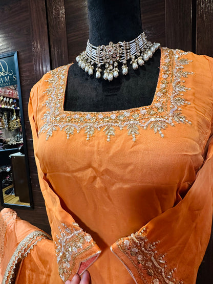 Stylish Suit With Pants & Dupatta Size 40 (With Margin 44)