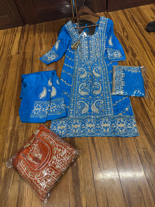 Fully Hand Embroidered Boutique Suit