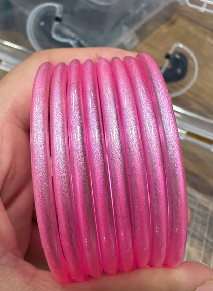 Luminous Fiber-Optic Jelly Glass Bangles