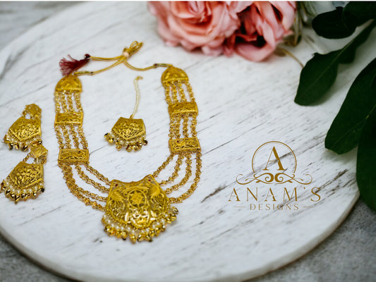 Stylish Gold-Plated Next-To-Real Rani Haar