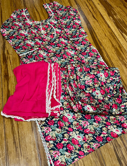 Beautiful Boutique Style Allover Printed Salwar Suit 38/40 D4