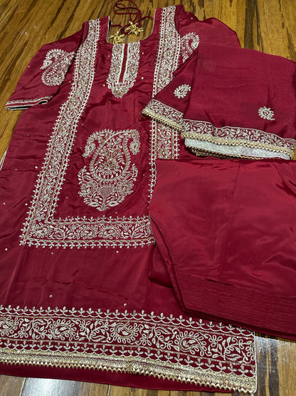 Beautiful Pure Crape Suit
